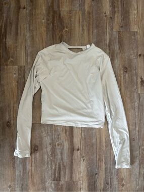 Qinsen long sleeve cropped top size Large